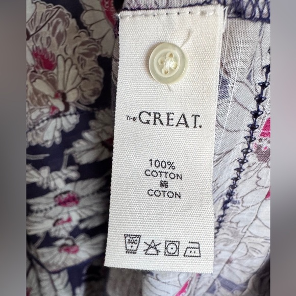 ❤️ THE GREAT FLOWY DAISY FLORAL COTTON MIDI DRESS BALLOON SLEEVES PEASANT BOHO - Picture 8 of 10